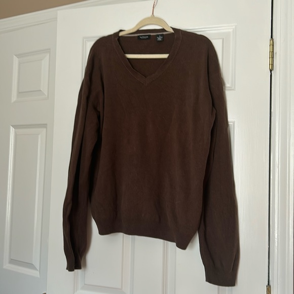 Van Heusen (XL) mens brown 100% cotton sweater - Picture 1 of 2
